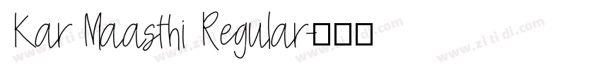 Kar Maasthi Regular字体转换